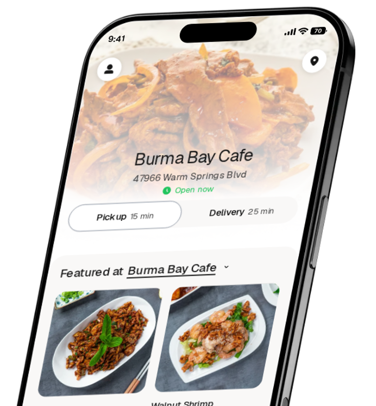 Burma Bay Cafe app preview